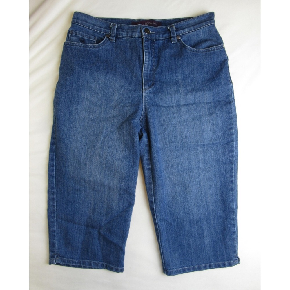 Gloria Vanderbilt Jeans Amanda Skimmer Capri Back Flap Pockets Women's Size 8 - Picture 3 of 8